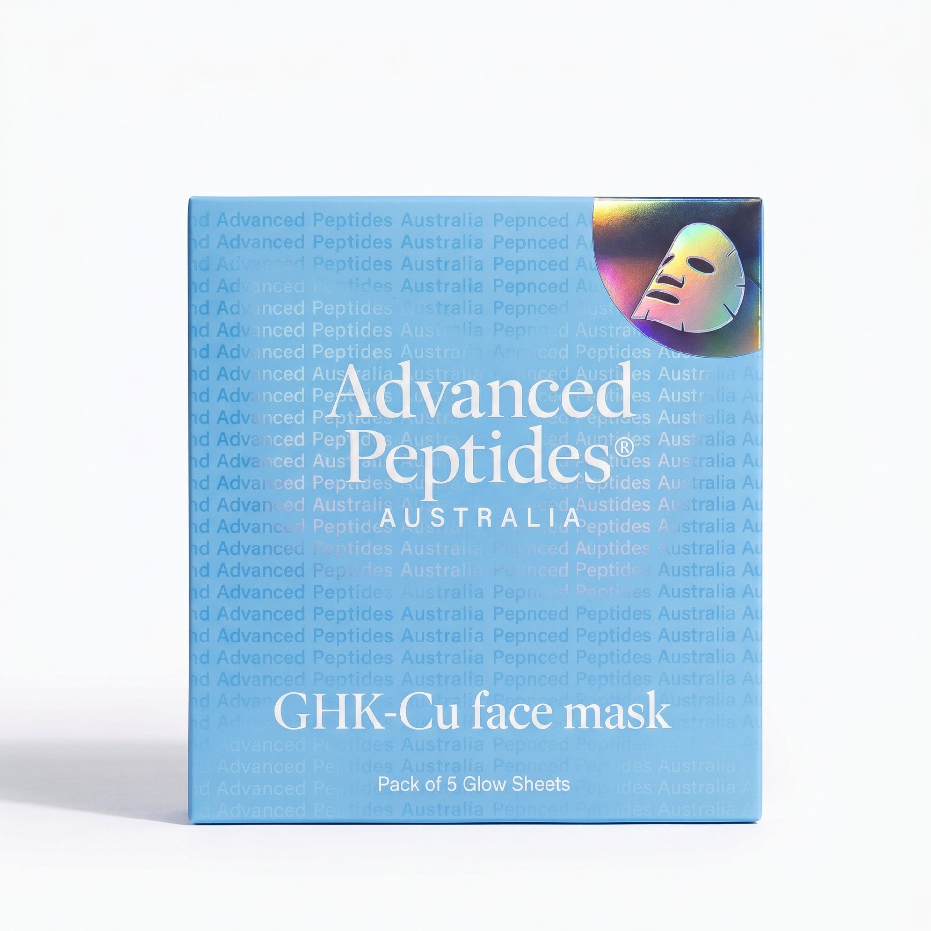 GHK-Cu Face Mask Pack of 5 Glow Sheets